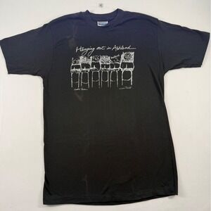 Vintage 90s Black Hanging Out in Ashland Cook's Tavern Graphic T Shirt L